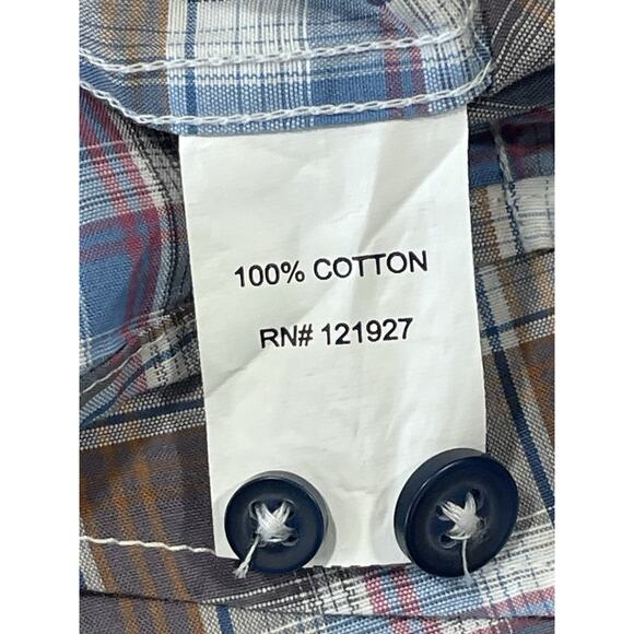 Johnnie-O Hangin' Out Men’s XL Button Up Shirt Long Sleeve Misc Plaid Cotton-EUC - Picture 11 of 13